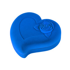 Blue heart-shaped casket