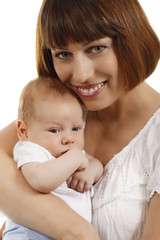 Glückliche Mutter mit Baby