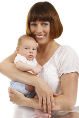 Glückliche Mutter mit Baby