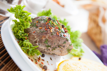 aromatic piece of meat prepared in the oven