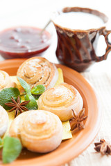 tasty homemade pastries and milk