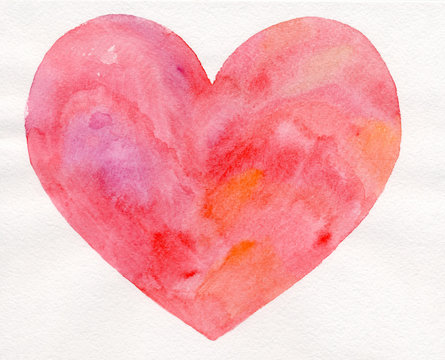 watercolor heart drawing