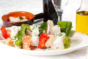 spiedini di pesce