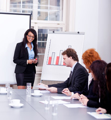 Geschäftsleute bei einer Presentation in einem Konferenz