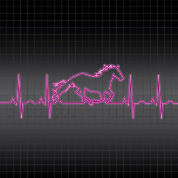 EKG Running horse heartbeat pattern