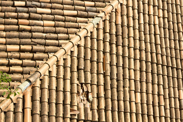 Background or texture symmetric with Ridge on the roof