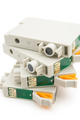 brand new printer ink cartridges with clipping path