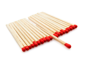 matchsticks on white