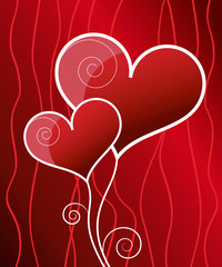 Vector illustration of elegant, stylish, romantic Valentine's Da