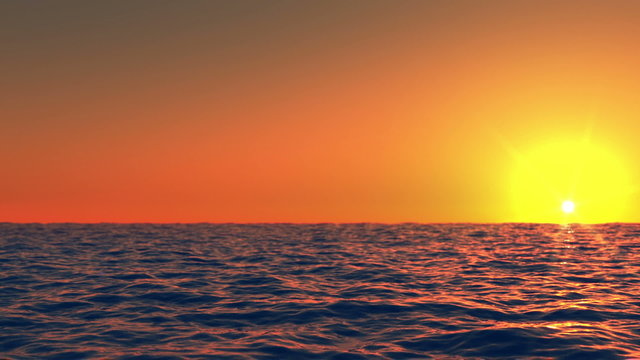 Sunset at sea time lapse