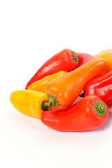 Colorful paprika on white
