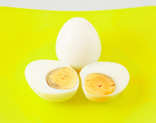 Two boiled eggs