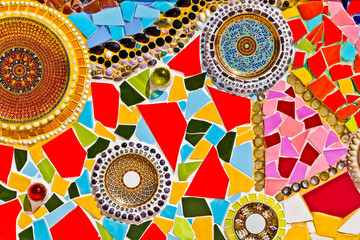 The floor is made of tiles