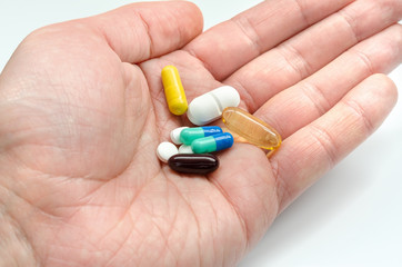 Hand with pills