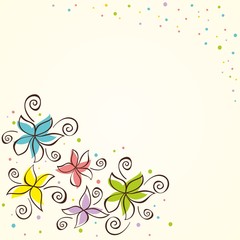 Obraz premium Floral background. Vectoe iilustration.