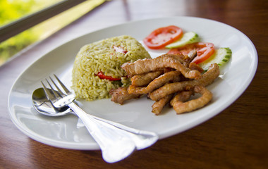 rice with pork fried