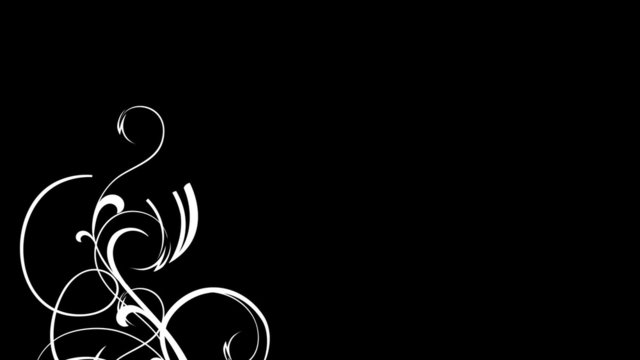 Floral background, Loop, with alpha mask