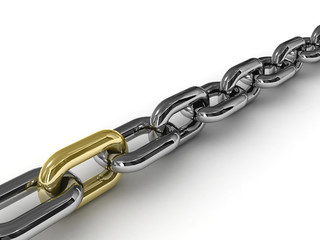 Fototapeta premium Strong link. Concept 3D illustration.