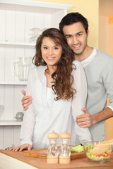 Couple in the kitchen