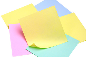 Note paper of different colors