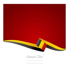 Belgian flag black red background vector