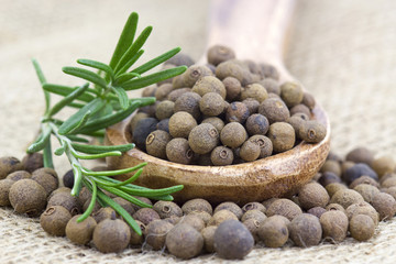 allspice with fresh rosemary