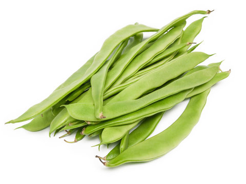 Flache gr&uuml;ne Bohnen