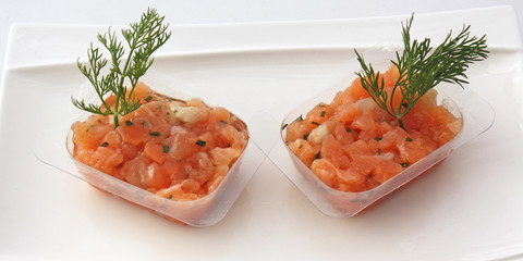 2 tartares de saumon