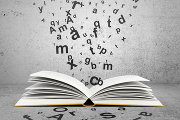 book with letters