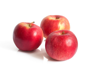 Three red apples