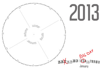 Round  vector calendar 2013