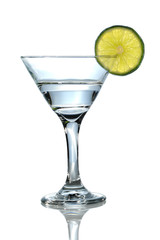 Fototapeta na wymiar Martini Glass With Lime