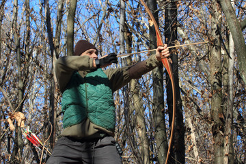 Naklejka premium longbow man