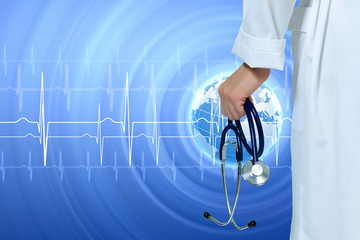 Illustration with heart beat