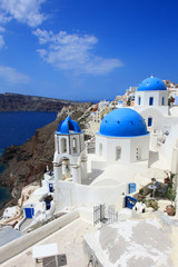 Fototapeta premium Grecja - Santorini (kościół w Oia)