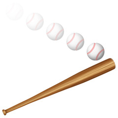 baseball ball and bat