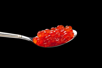 caviar red spoon