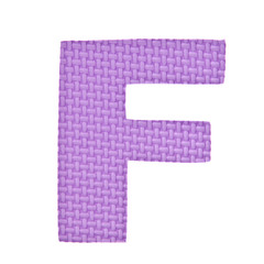 Alphabet toy piece isolated on white background