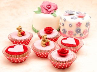 Cupcakes de san valentin