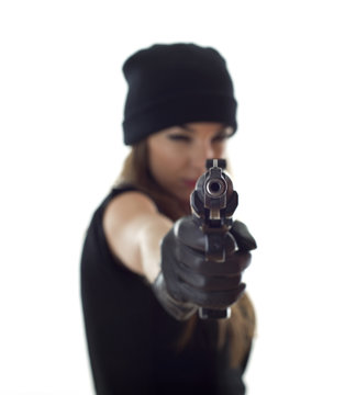 shooting woman