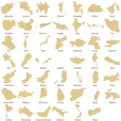 Asia maps, Asian Countries detailed
