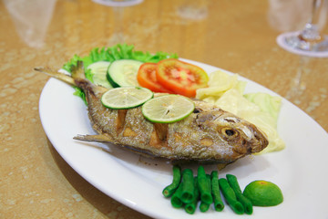 fried fish seafood