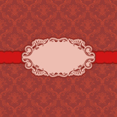 Template frame design for greeting card .