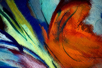 abstract painting by oil on canvas,  illustration, background © Mikhail Zahranichny
