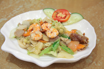 asian mixed food named capcay