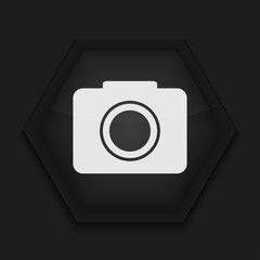 Vector creative icon on black background. Eps10