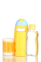Baby cosmetics isolated on white