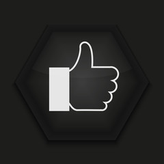 Vector creative icon on black background. Eps10