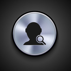 vector metal icon on gray background. Eps10