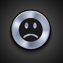 vector metal icon on gray background. Eps10